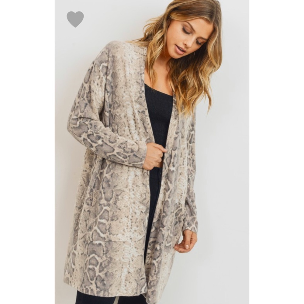 Snakeskin cardigan